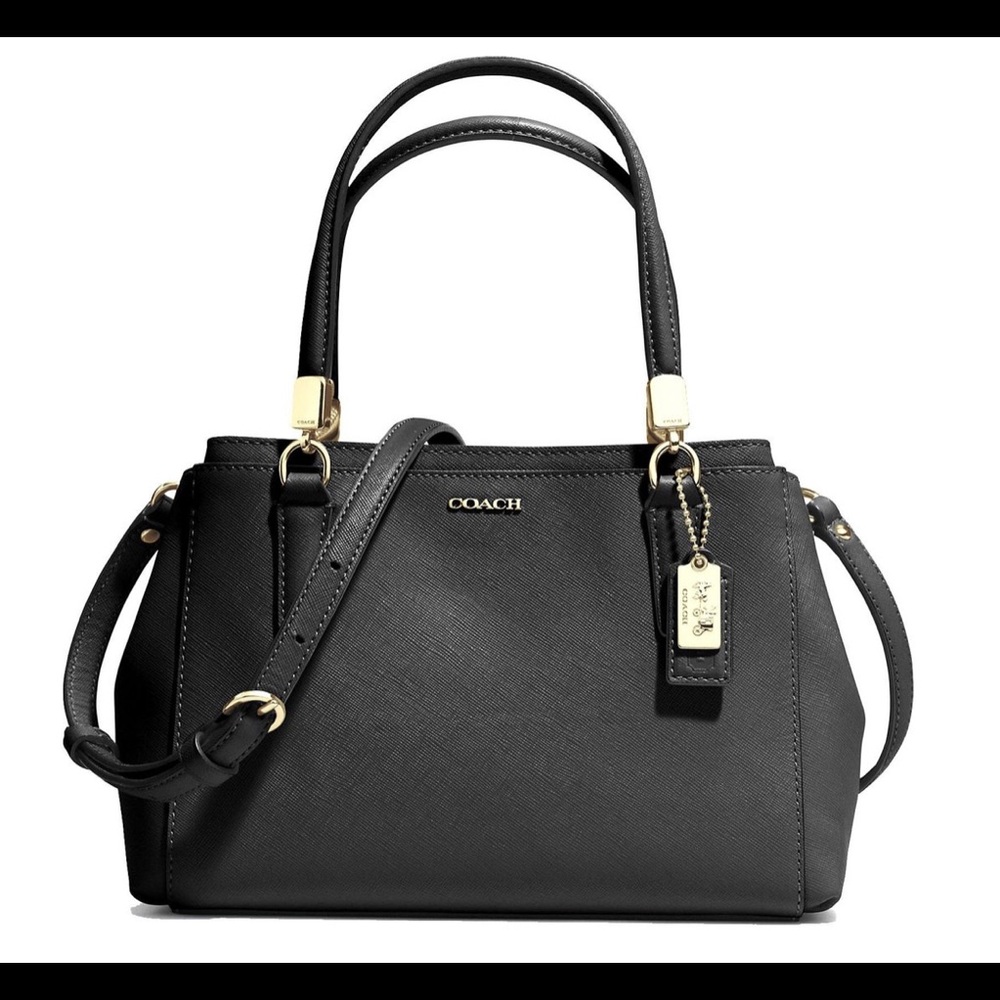 Coach Madison Mini Christie Black Saffiano Leather